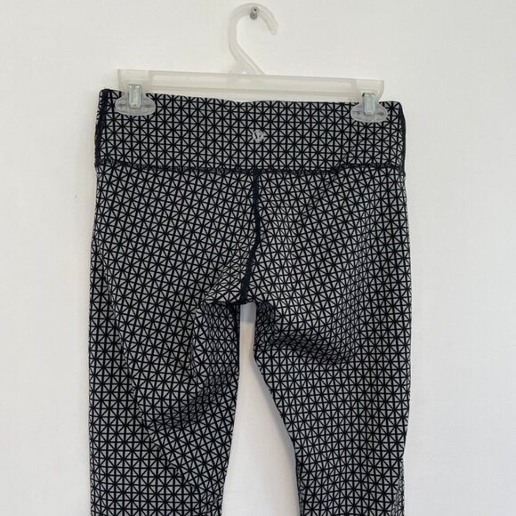 LULULEMON Wunder Under Pant Full-On Luon Tri Geo Silver Spoon Black Leggings 4 - Picture 14 of 16